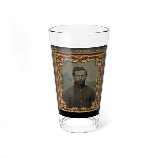 Unidentified Soldier In Union Artillery Corporal's Uniform In Front Of Painted Backdrop Showing A Forest (U.S. Civil War) Pint Glass 16oz 16oz - Go Mug Yourself