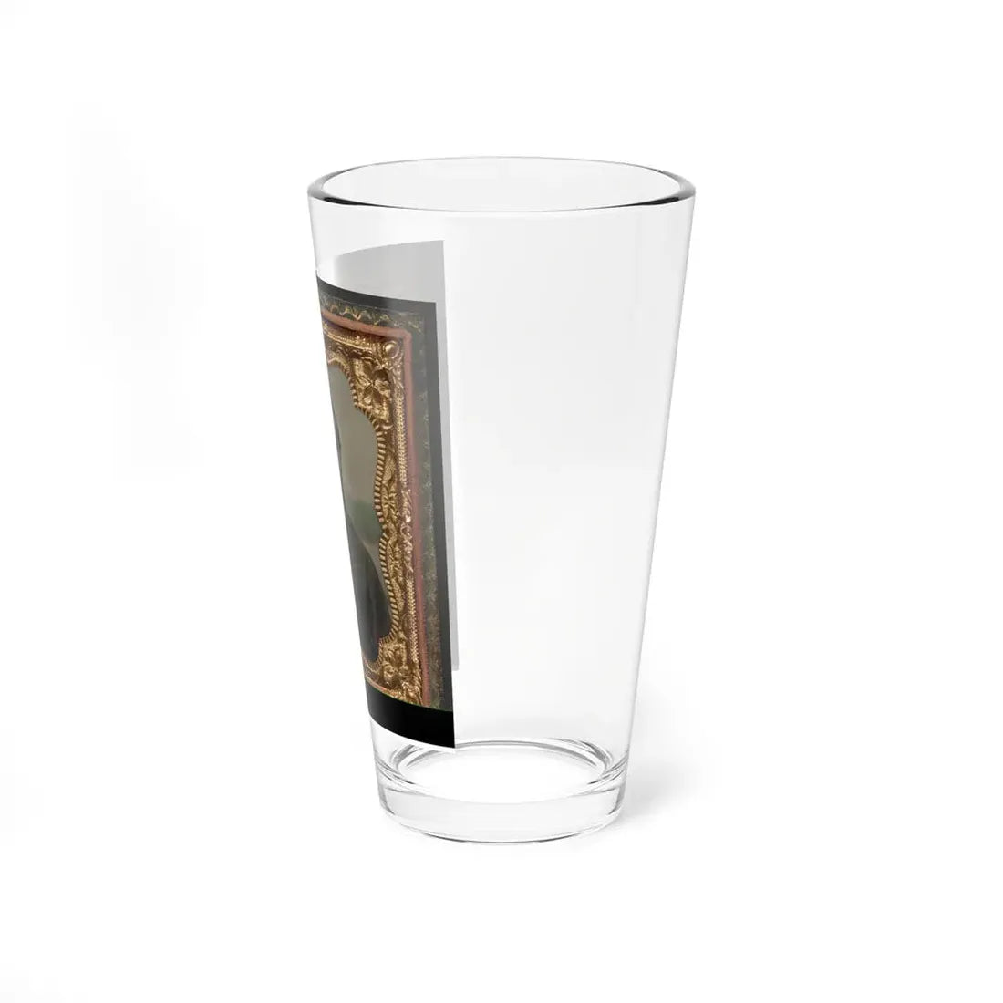 Unidentified Soldier In Union Artillery Corporal's Uniform In Front Of Painted Backdrop Showing A Forest (U.S. Civil War) Pint Glass 16oz - Go Mug Yourself