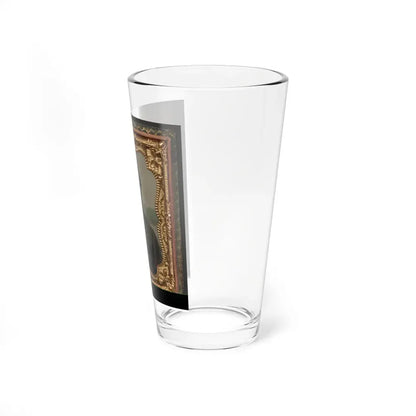 Unidentified Soldier In Union Artillery Corporal's Uniform In Front Of Painted Backdrop Showing A Forest (U.S. Civil War) Pint Glass 16oz - Go Mug Yourself