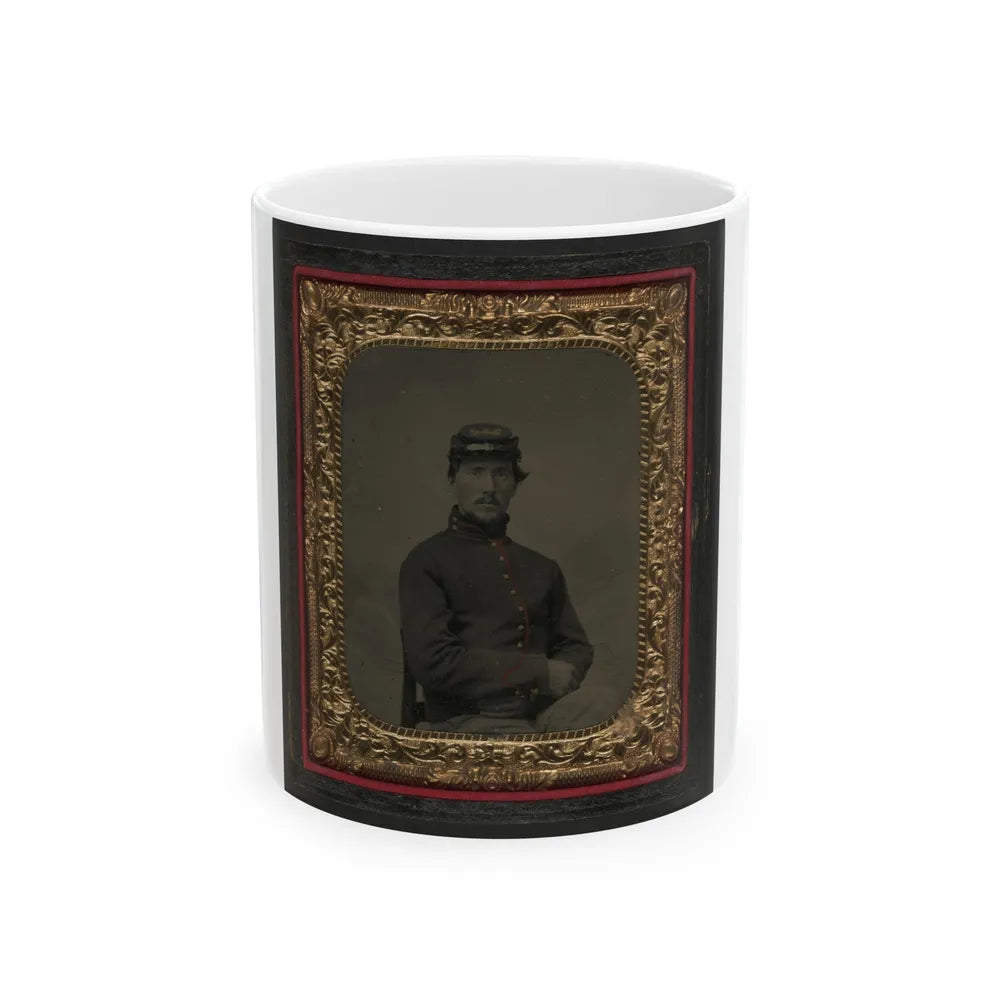 Unidentified Soldier In Union Artillery Uniform (U.S. Civil War) White Coffee Mug-11oz-Go Mug Yourself