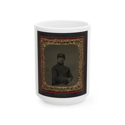 Unidentified Soldier In Union Artillery Uniform (U.S. Civil War) White Coffee Mug-15oz-Go Mug Yourself