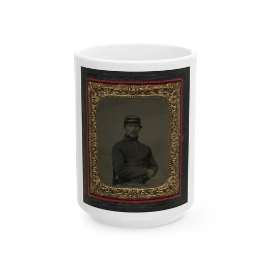 Unidentified Soldier In Union Artillery Uniform (U.S. Civil War) White Coffee Mug 15oz - Go Mug Yourself
