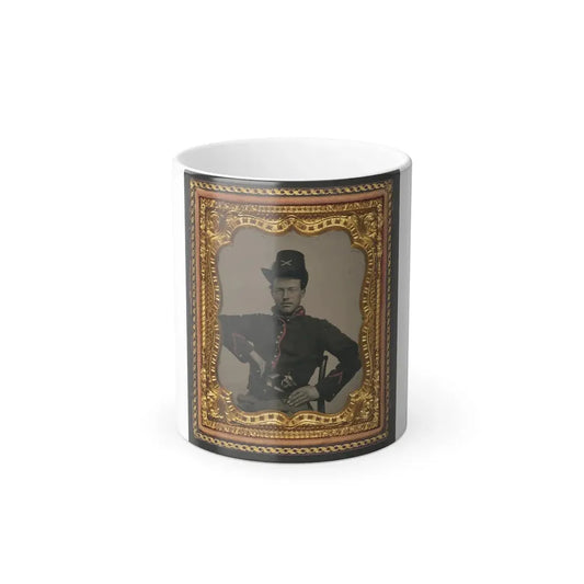 Unidentified Soldier in Union Artillery Uniform With Hardee Hat and Revolver (U.S. Civil War) Color Changing Coffee Mug 11oz Default Title 11oz - Go Mug Yourself
