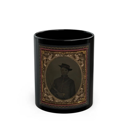 Unidentified Soldier In Union Artillery Uniform With Sword (U.S. Civil War) Black Coffee Mug-11oz-Go Mug Yourself