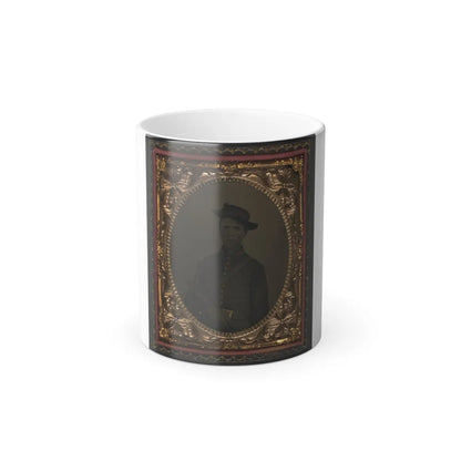 Unidentified Soldier in Union Artillery Uniform With Sword (U.S. Civil War) Color Changing Coffee Mug 11oz-11oz-Go Mug Yourself
