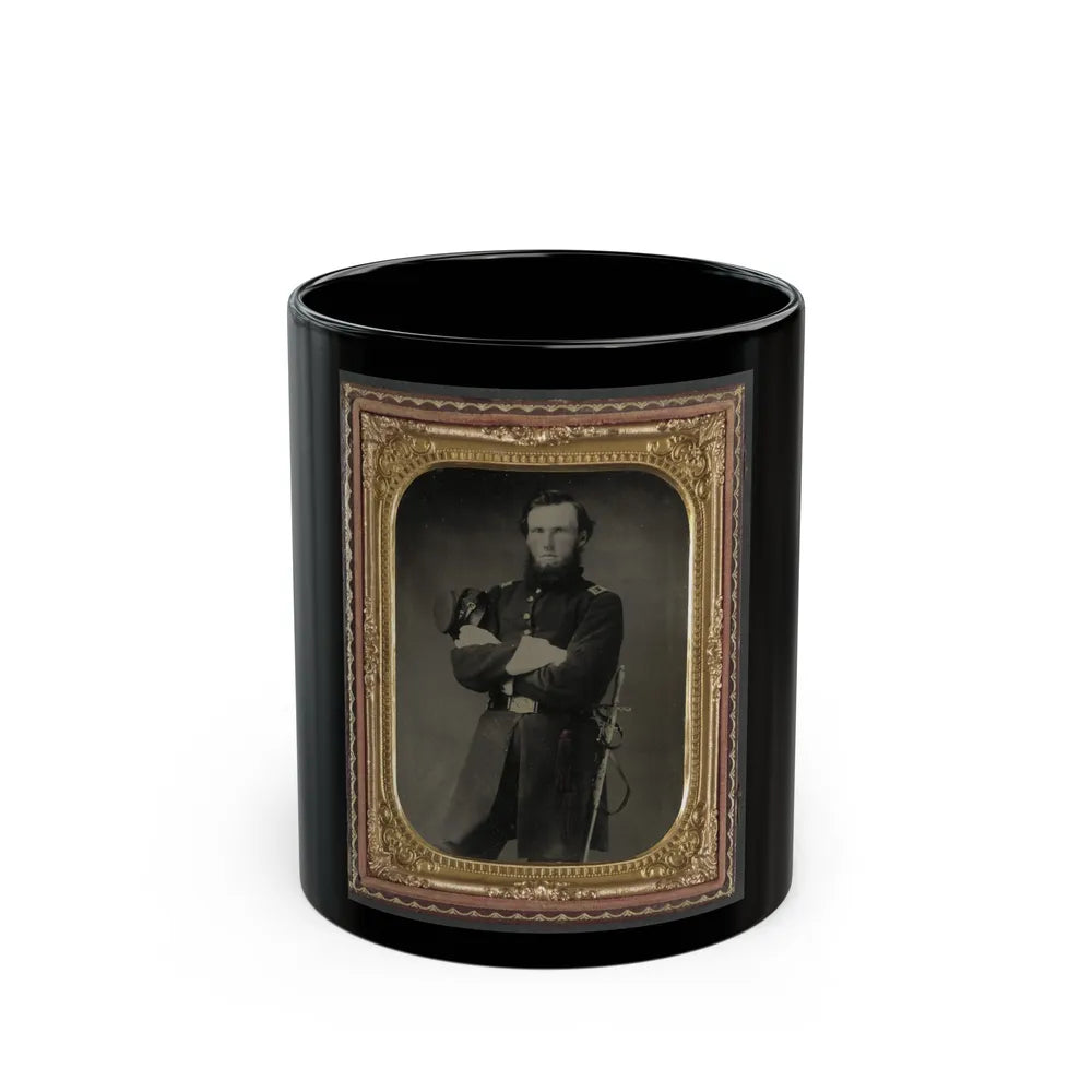 Unidentified Soldier In Union Assistant Surgeon Uniform With Ames Medical Sword (U.S. Civil War) Black Coffee Mug-11oz-Go Mug Yourself