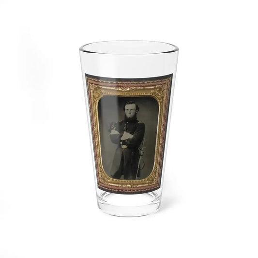 Unidentified Soldier In Union Assistant Surgeon Uniform With Ames Medical Sword (U.S. Civil War) Pint Glass 16oz 16oz - Go Mug Yourself