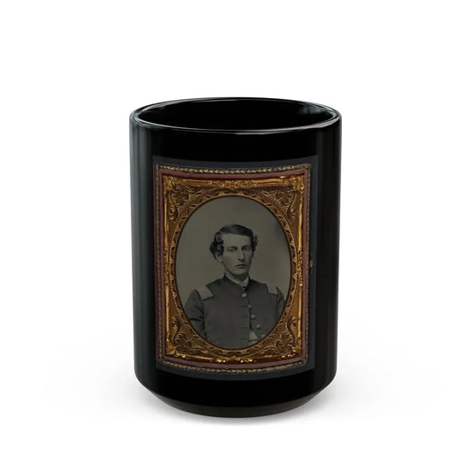 Unidentified Soldier In Union Captain's Shell Jacket (U.S. Civil War) Black Coffee Mug 15oz - Go Mug Yourself
