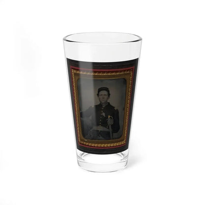 Unidentified Soldier In Union Captain's Uniform With Artillery Saber (U.S. Civil War) Pint Glass 16oz 16oz - Go Mug Yourself