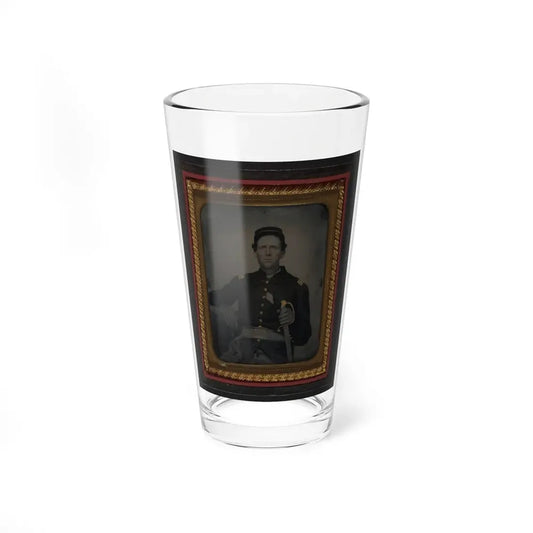 Unidentified Soldier In Union Captain's Uniform With Artillery Saber (U.S. Civil War) Pint Glass 16oz 16oz - Go Mug Yourself
