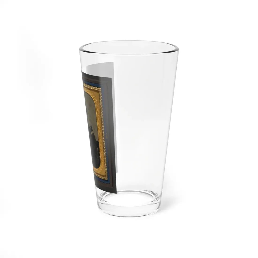 Unidentified Soldier In Union Captain Uniform Resting Arm On Table With Kepi On Top (U.S. Civil War) Pint Glass 16oz - Go Mug Yourself