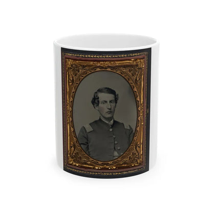 Unidentified Soldier In Union Captain's Shell Jacket (U.S. Civil War) White Coffee Mug-11oz-Go Mug Yourself