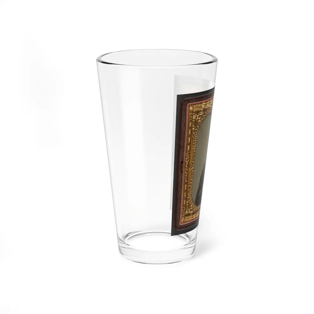 Unidentified Soldier In Union Captain's Uniform With Revolver In Breast Pocket (U.S. Civil War) Pint Glass 16oz-Go Mug Yourself