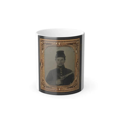 Unidentified Soldier in Union Cavalry Uniform With Revolver (U.S. Civil War) Color Changing Coffee Mug 11oz - Go Mug Yourself