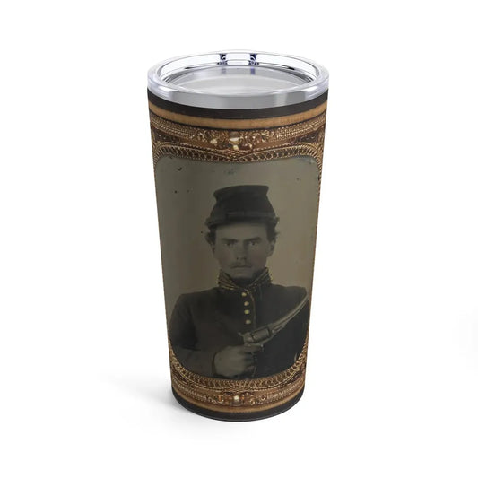 Unidentified Soldier In Union Cavalry Uniform With Revolver (U.S. Civil War) Tumbler 20oz 20oz - Go Mug Yourself
