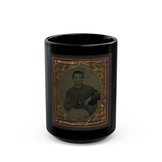 Unidentified Soldier In Union Corporal's Uniform 001 (U.S. Civil War) Black Coffee Mug 15oz - Go Mug Yourself