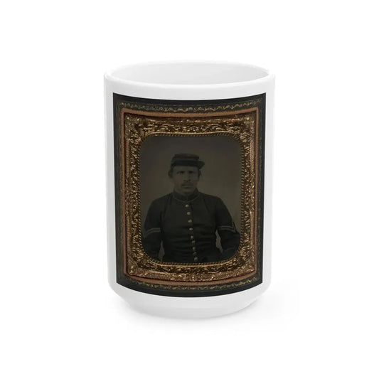 Unidentified Soldier In Union Corporal's Uniform (U.S. Civil War) White Coffee Mug 15oz - Go Mug Yourself