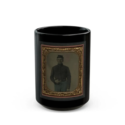 Unidentified Soldier In Union Corporal Uniform And Forage Cap (U.S. Civil War) Black Coffee Mug 15oz - Go Mug Yourself