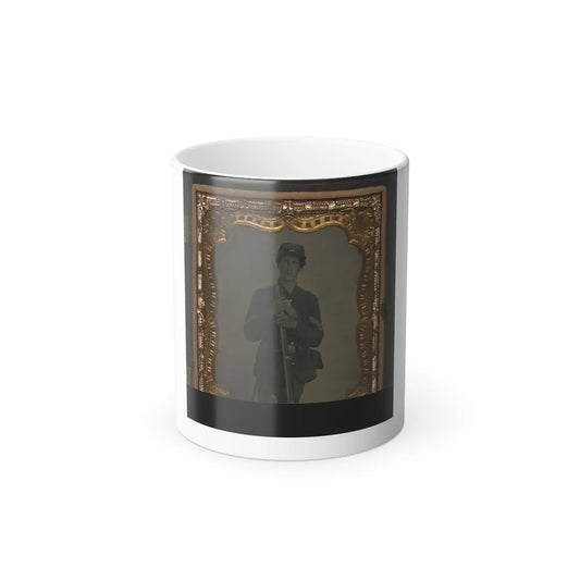 Unidentified Soldier in Union Corporal's Sack Coat With Bayoneted Musket (U.S. Civil War) Color Changing Coffee Mug 11oz-11oz-Go Mug Yourself