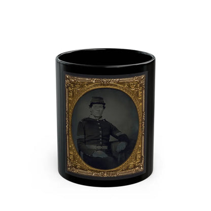 Unidentified Soldier In Union Corporal's Uniform 002 (U.S. Civil War) Black Coffee Mug-11oz-Go Mug Yourself
