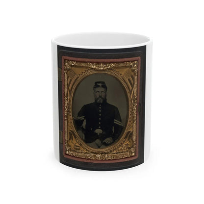 Unidentified Soldier In Union Corporal's Uniform 003 (U.S. Civil War) White Coffee Mug-11oz-Go Mug Yourself