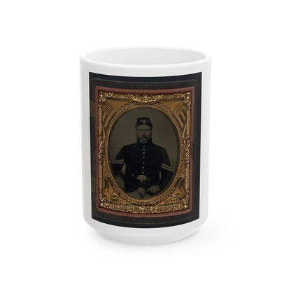 Unidentified Soldier In Union Corporal's Uniform 003 (U.S. Civil War) White Coffee Mug-15oz-Go Mug Yourself