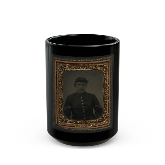 Unidentified Soldier In Union Corporal's Uniform (U.S. Civil War) Black Coffee Mug-15oz-Go Mug Yourself