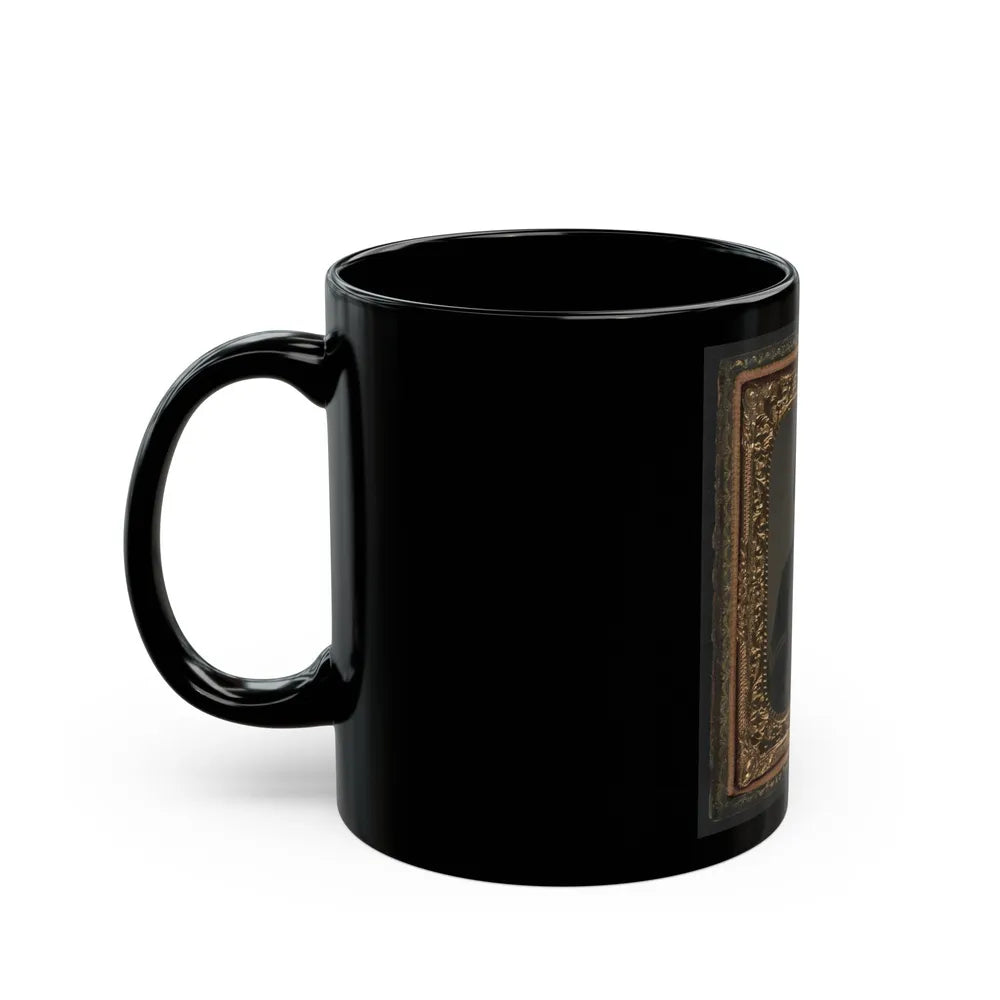 Unidentified Soldier In Union Corporal's Uniform (U.S. Civil War) Black Coffee Mug-Go Mug Yourself