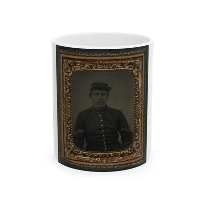 Unidentified Soldier In Union Corporal's Uniform (U.S. Civil War) White Coffee Mug-11oz-Go Mug Yourself