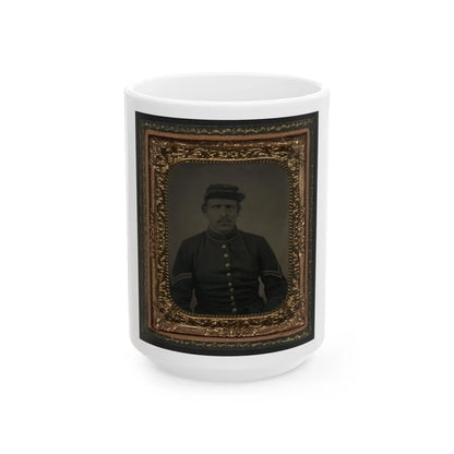 Unidentified Soldier In Union Corporal's Uniform (U.S. Civil War) White Coffee Mug-15oz-Go Mug Yourself