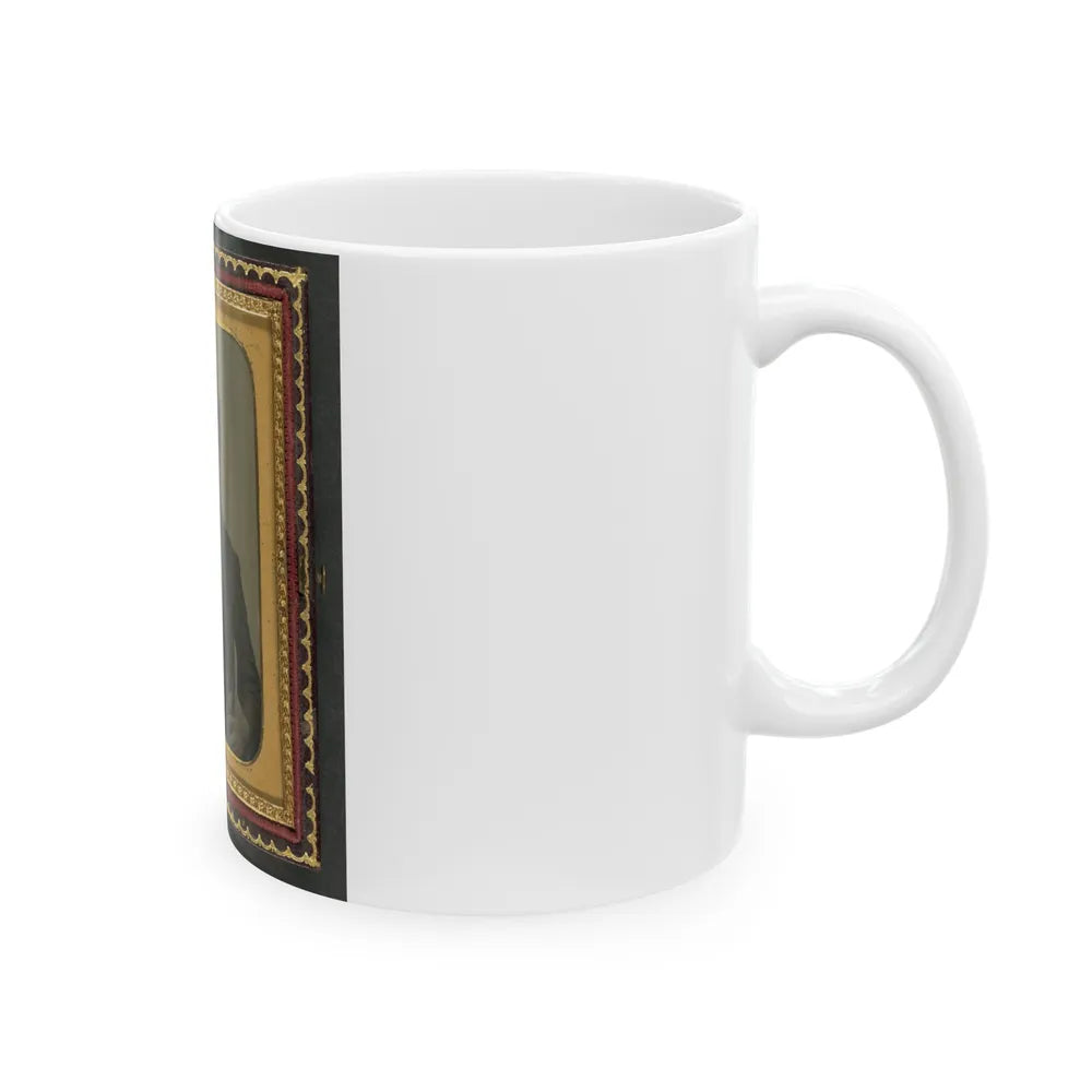 Unidentified Soldier In Union Corporal's Uniform With Musket (U.S. Civil War) White Coffee Mug-Go Mug Yourself