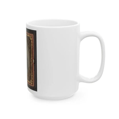 Unidentified Soldier In Union Enlistedman's Uniform And U.S. Beltplate With Marston Revolver (U.S. Civil War) White Coffee Mug-Go Mug Yourself