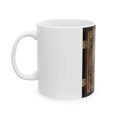 Unidentified Soldier In Union Enlistedman's Uniform And U.S. Beltplate With Marston Revolver (U.S. Civil War) White Coffee Mug-Go Mug Yourself