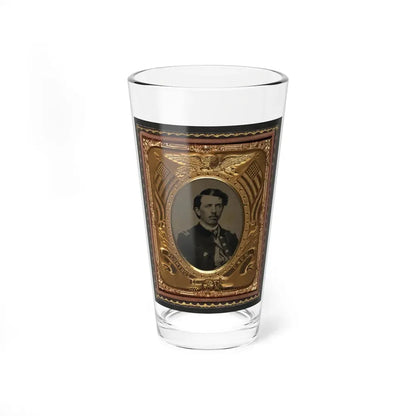 Unidentified Soldier In Union First Lieutenant Uniform With Badge Of 14th Corps Army Of The Cumberland (U.S. Civil War) Pint Glass 16oz 16oz - Go Mug Yourself