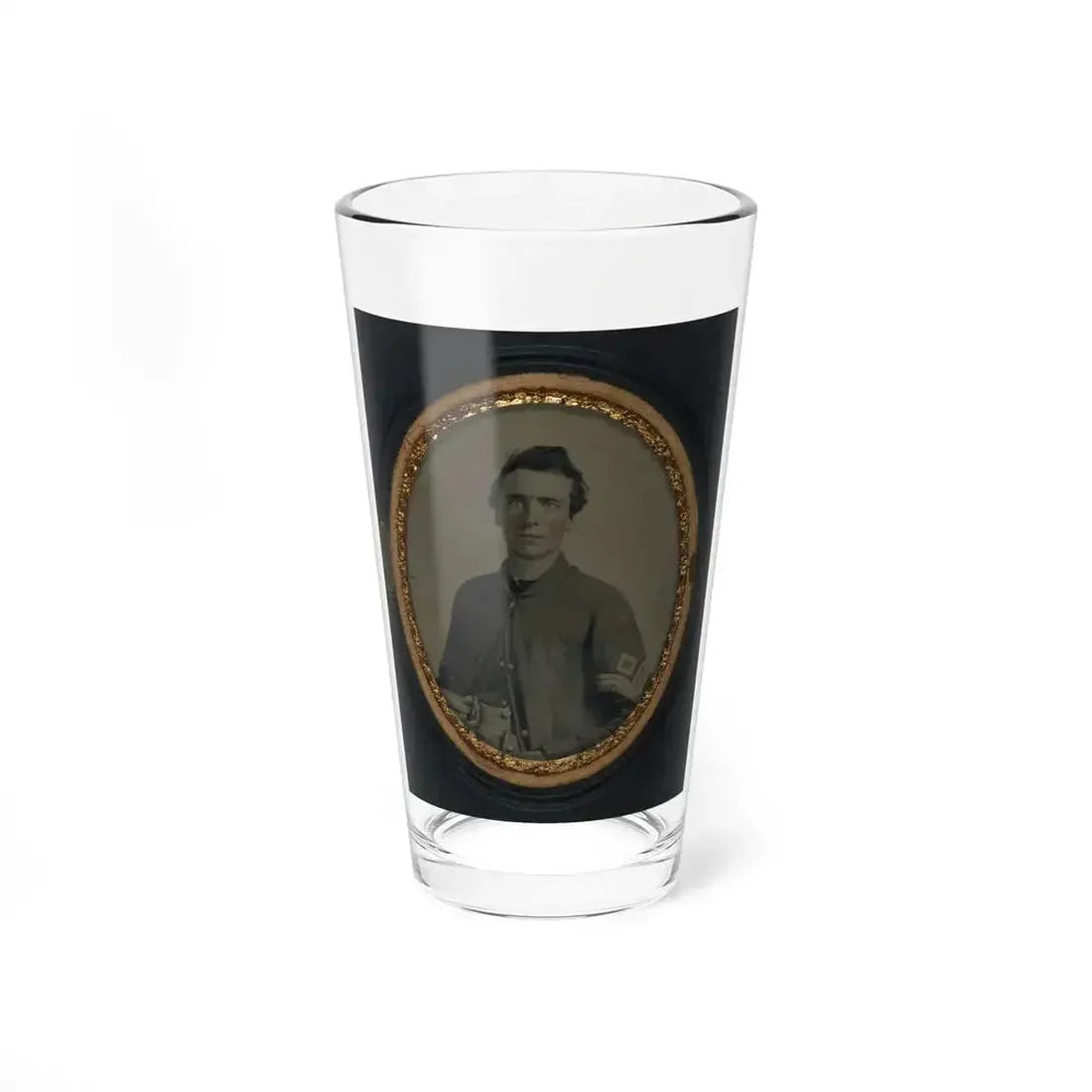 Unidentified Soldier In Union First Sergeant's Uniform (U.S. Civil War) Pint Glass 16oz 16oz - Go Mug Yourself