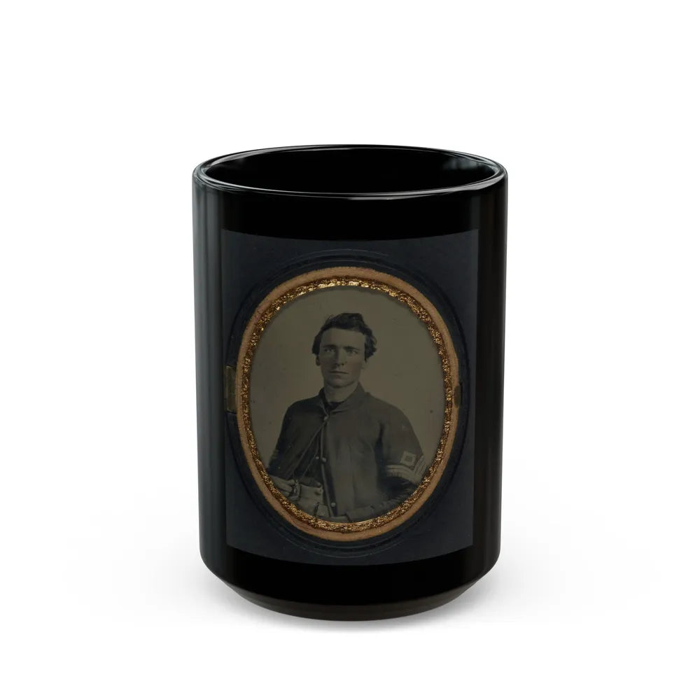 Unidentified Soldier In Union First Sergeant's Uniform (U.S. Civil War) Black Coffee Mug-15oz-Go Mug Yourself