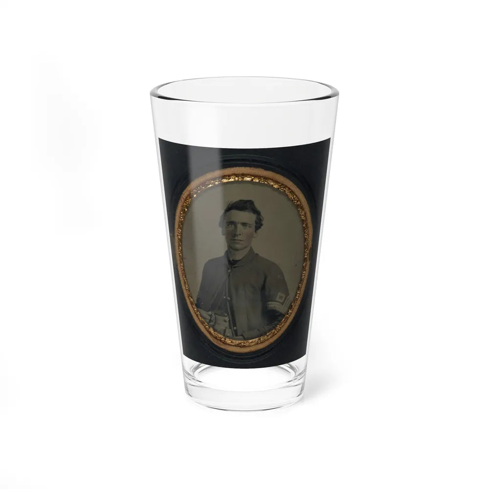 Unidentified Soldier In Union First Sergeant's Uniform (U.S. Civil War) Pint Glass 16oz-16oz-Go Mug Yourself