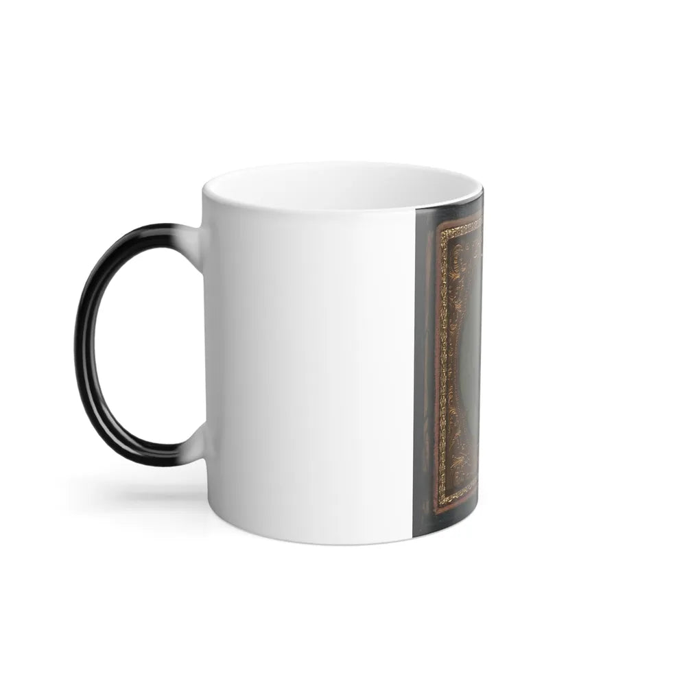 Unidentified Soldier in Union First Sergeant's Uniform With Small Child on Lap (U.S. Civil War) Color Changing Coffee Mug 11oz-Go Mug Yourself