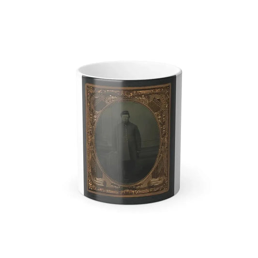 Unidentified Soldier in Union Frock and Kepi With Bayoneted Flintlock Musket (U.S. Civil War) Color Changing Coffee Mug 11oz Default Title 11oz - Go Mug Yourself