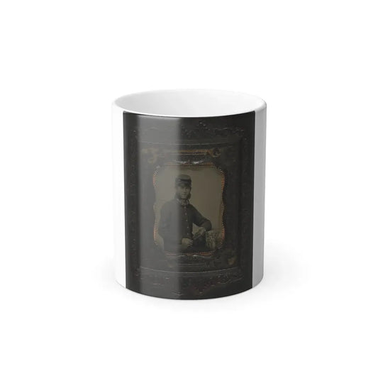 Unidentified Soldier in Union Frock Coat and Forage Cap Holding Book (U.S. Civil War) Color Changing Coffee Mug 11oz Default Title 11oz - Go Mug Yourself