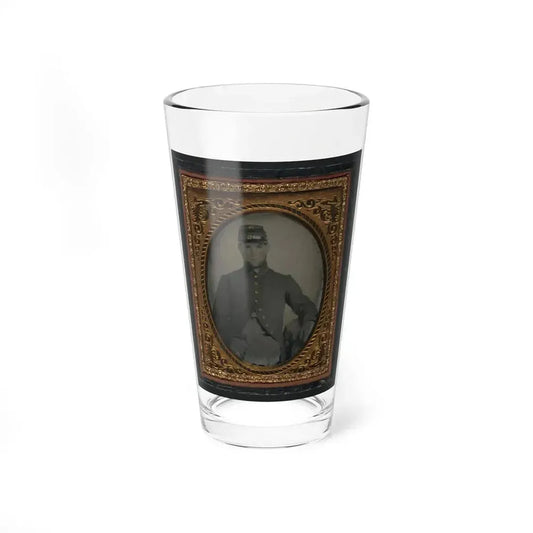 Unidentified Soldier In Union Frock Coat And Forage Cap (U.S. Civil War) Pint Glass 16oz 16oz - Go Mug Yourself