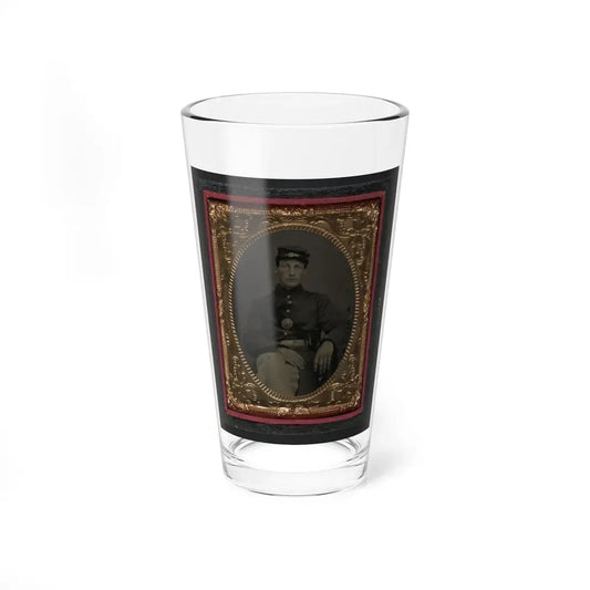 Unidentified Soldier In Union Frock Coat And Forage Cap With Union Eagle Breast Plate (U.S. Civil War) Pint Glass 16oz 16oz - Go Mug Yourself