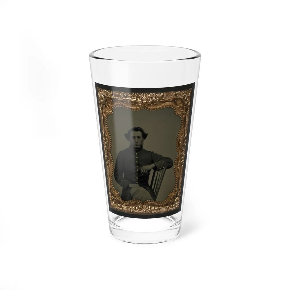 Unidentified Soldier In Union Frock Coat (U.S. Civil War) Pint Glass 16oz-16oz-Go Mug Yourself