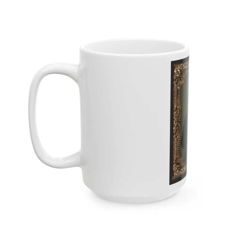 Unidentified Soldier In Union Frock Coat (U.S. Civil War) White Coffee Mug-Go Mug Yourself