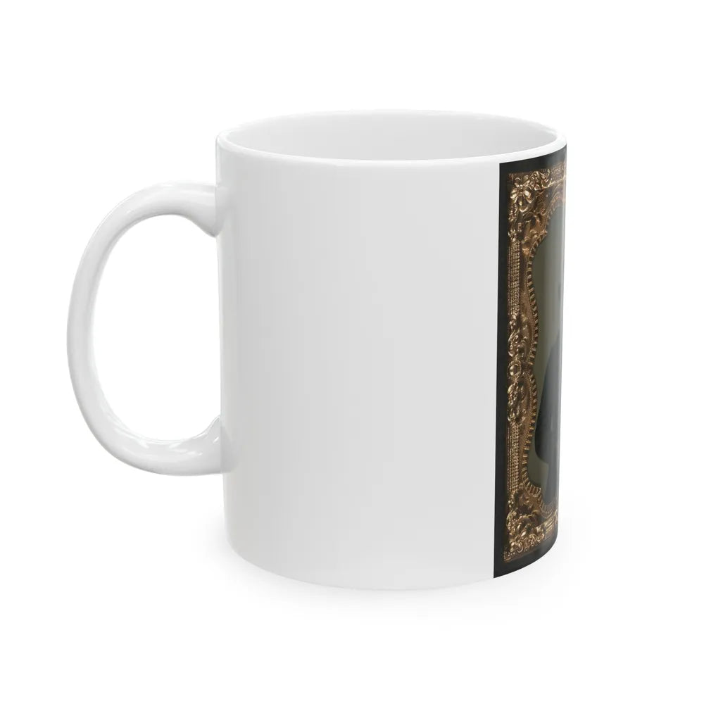 Unidentified Soldier In Union Frock Coat (U.S. Civil War) White Coffee Mug-Go Mug Yourself