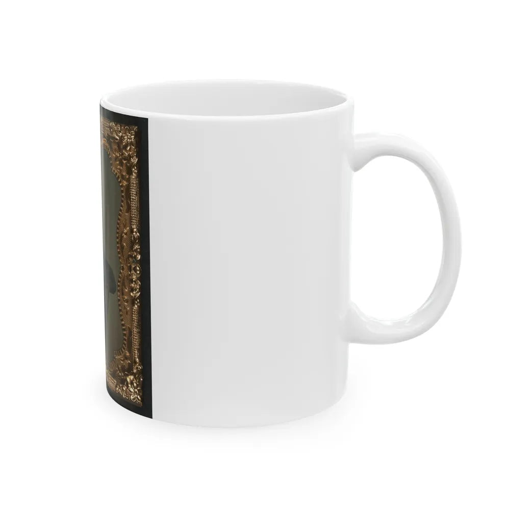 Unidentified Soldier In Union Frock Coat (U.S. Civil War) White Coffee Mug-Go Mug Yourself