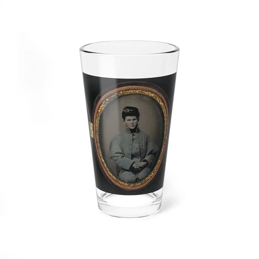 Unidentified Soldier In Union Great Coat (U.S. Civil War) Pint Glass 16oz-16oz-Go Mug Yourself