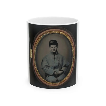 Unidentified Soldier In Union Great Coat (U.S. Civil War) White Coffee Mug-11oz-Go Mug Yourself