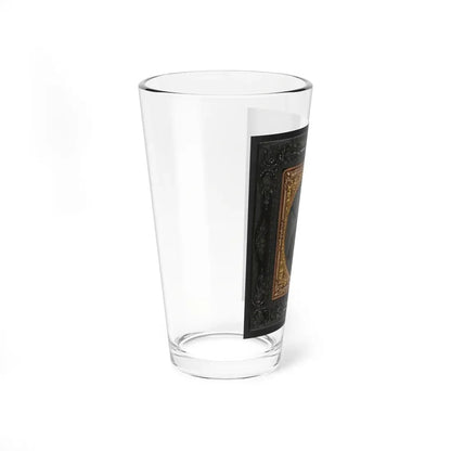 Unidentified Soldier In Union Greatcoat And Company C Forage Cap With Musket (U.S. Civil War) Pint Glass 16oz - Go Mug Yourself