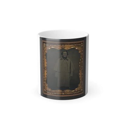 Unidentified Soldier in Union Greatcoat With Bayoneted Musket (U.S. Civil War) Color Changing Coffee Mug 11oz-11oz-Go Mug Yourself